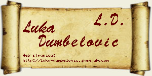 Luka Dumbelović vizit kartica